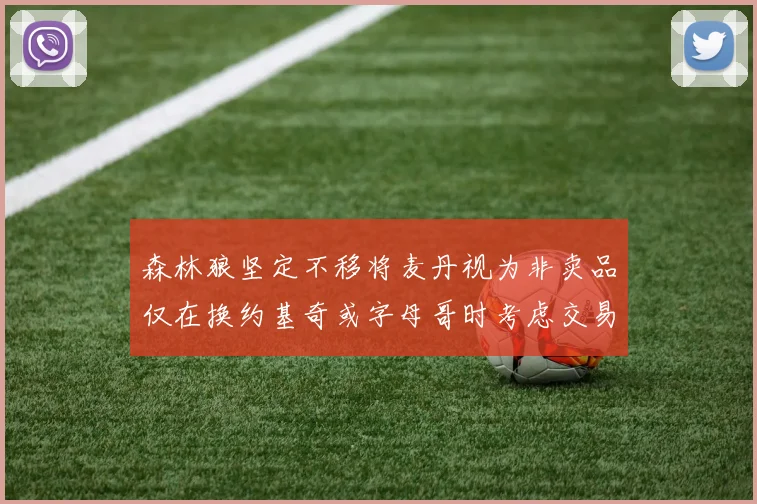 森林狼坚定不移将麦丹视为非卖品仅在换约基奇或字母哥时考虑交易